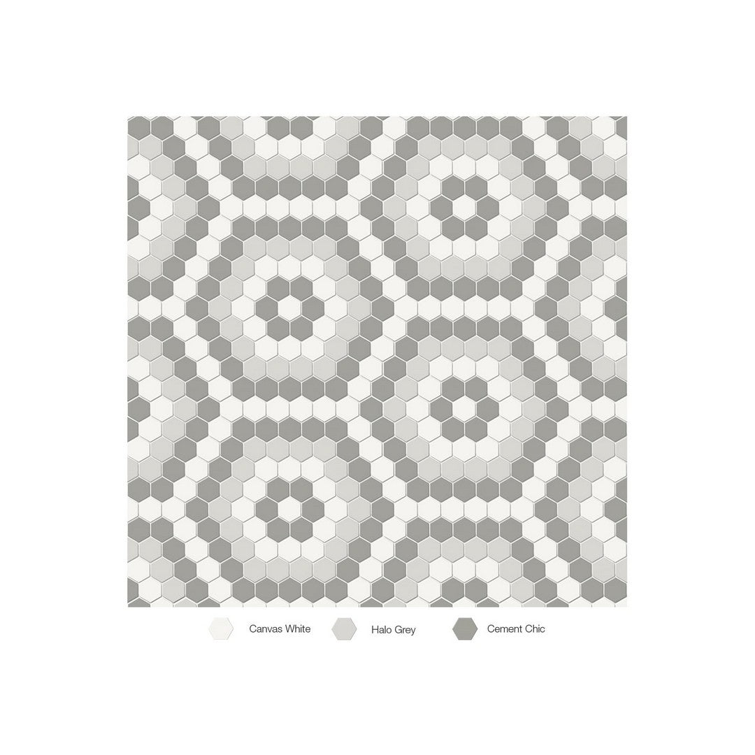 Anatolia Soho 8.3" x 14.45" Matte Porcelain Hexagon Pattern Mosaic