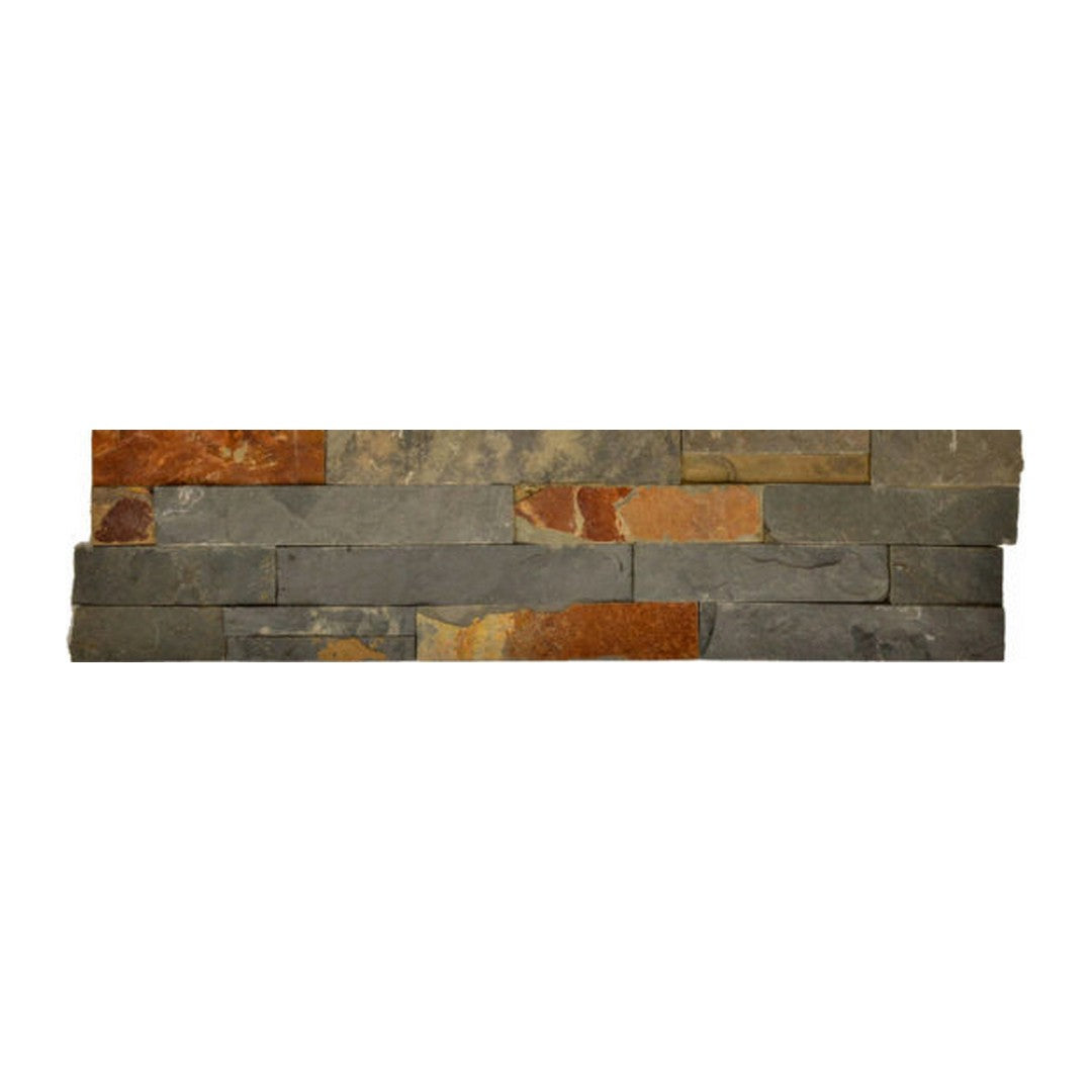 Qualis Ceramica Ledgerstone 6" x 24" Matte Natural Stone Corner