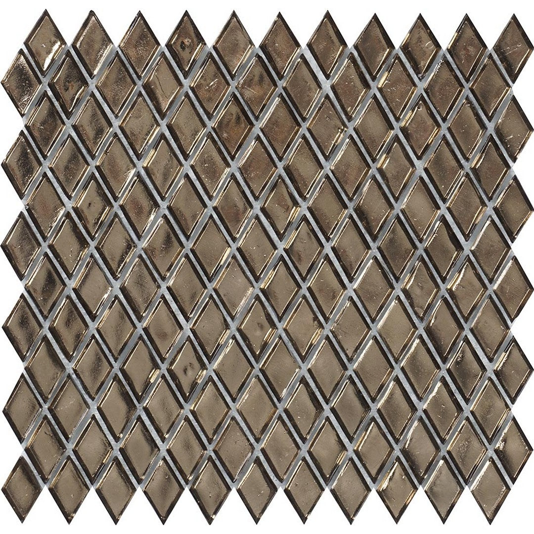 Mir Alma Glamour Diamante 10.8" x 11.4" Glossy Glass Mosaic