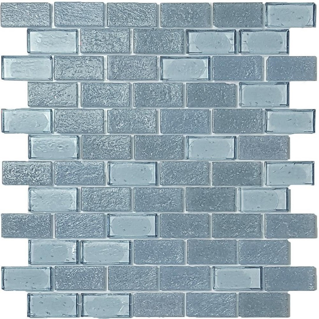 Tesoro Superior 11.5" x 12.5" Interlocking 1x2" Glass Mosaic