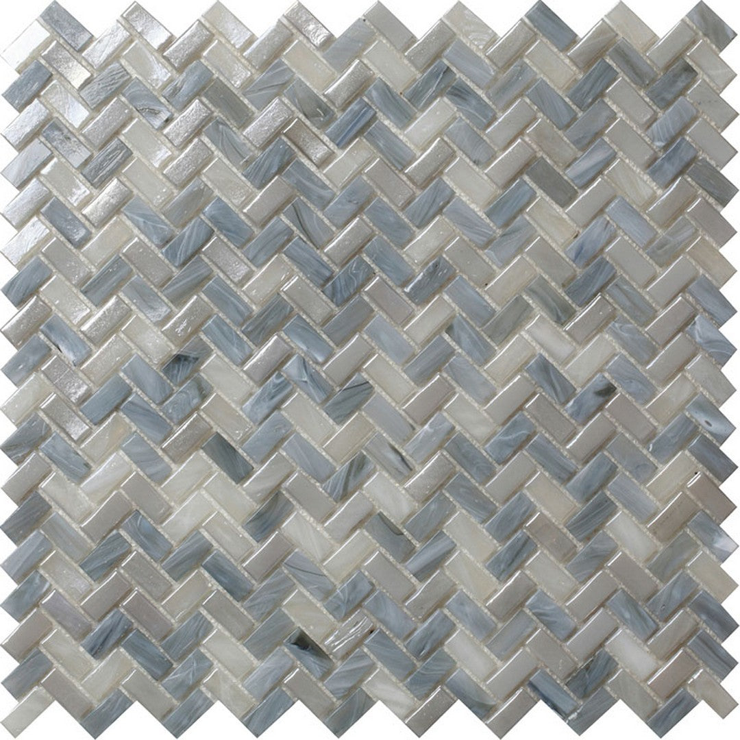 Mir Alma Glamour Espiga 11.8" x 11.9" Glossy Glass Mosaic