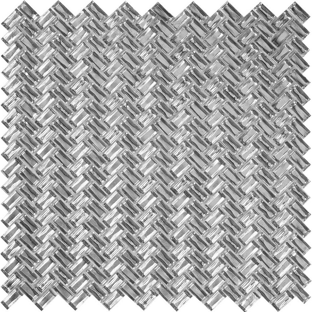 Mir Alma Glamour Espiga 11.8" x 11.9" Glossy Glass Mosaic
