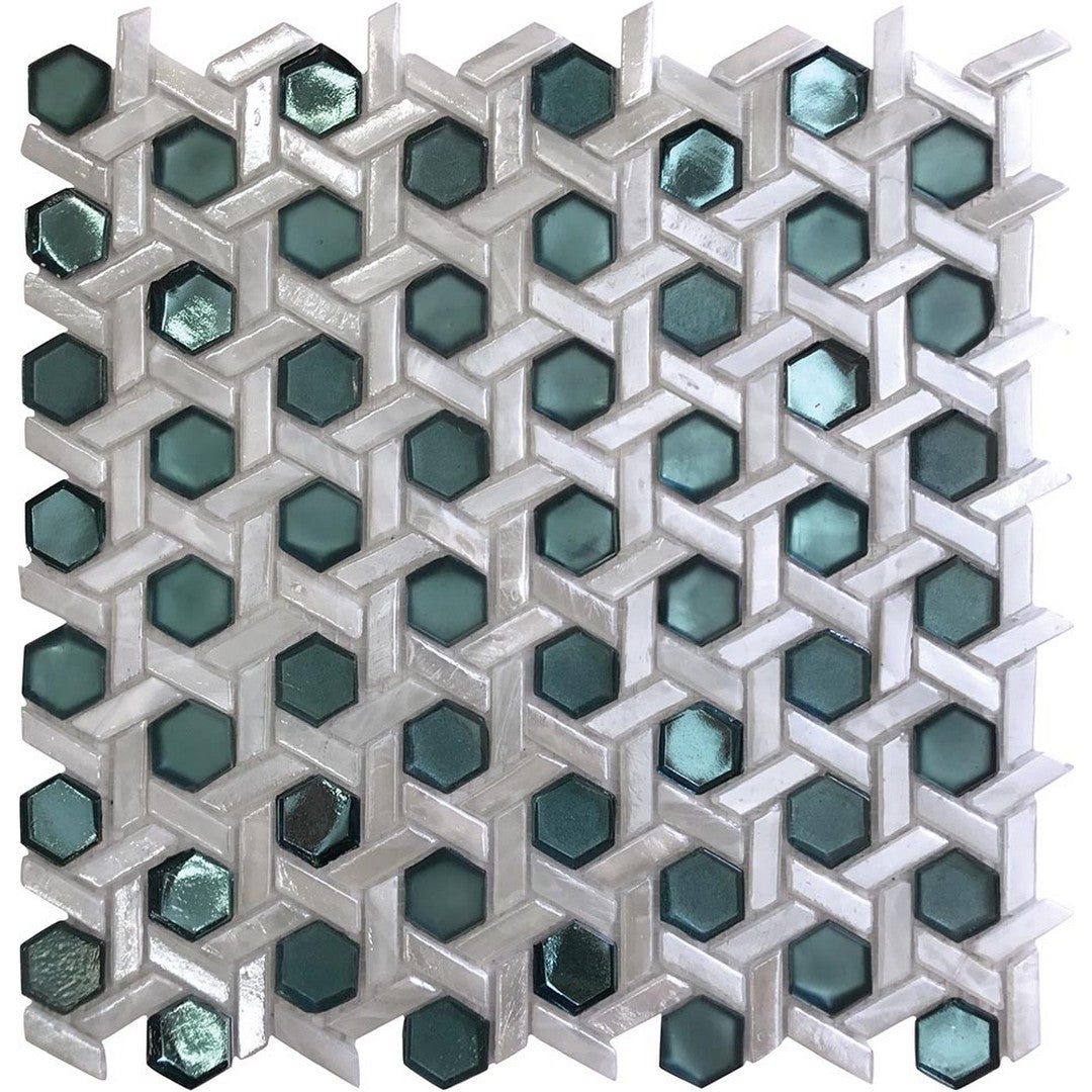 Mir Alma Glamour Weave 11.7" x 11.9" Glossy Glass Mosaic