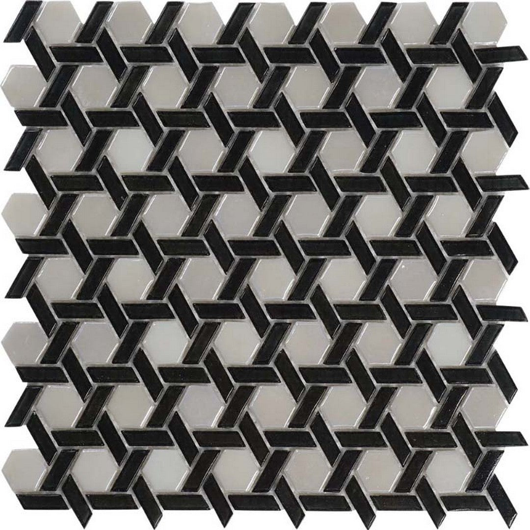 Mir Alma Glamour Weave 11.7" x 11.9" Glossy Glass Mosaic