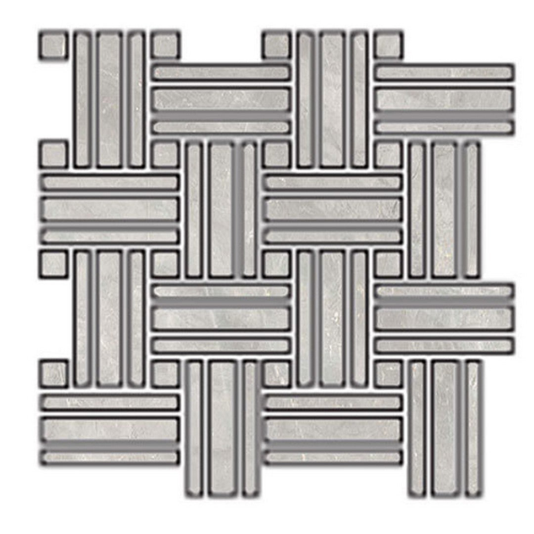 Tesoro La Dolce Vita 11.5" x 11.5" Rectified Matte Porcelain Basketweave Mosaic