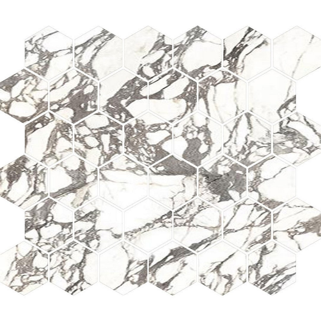 Tesoro La Dolce Vita 11" x 11.50" Rectified Matte Porcelain 2" Hexagon Mosaic