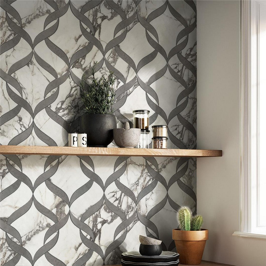 Tesoro La Dolce Vita 10" x 11" Rectified Matte Porcelain Onda Mosaic