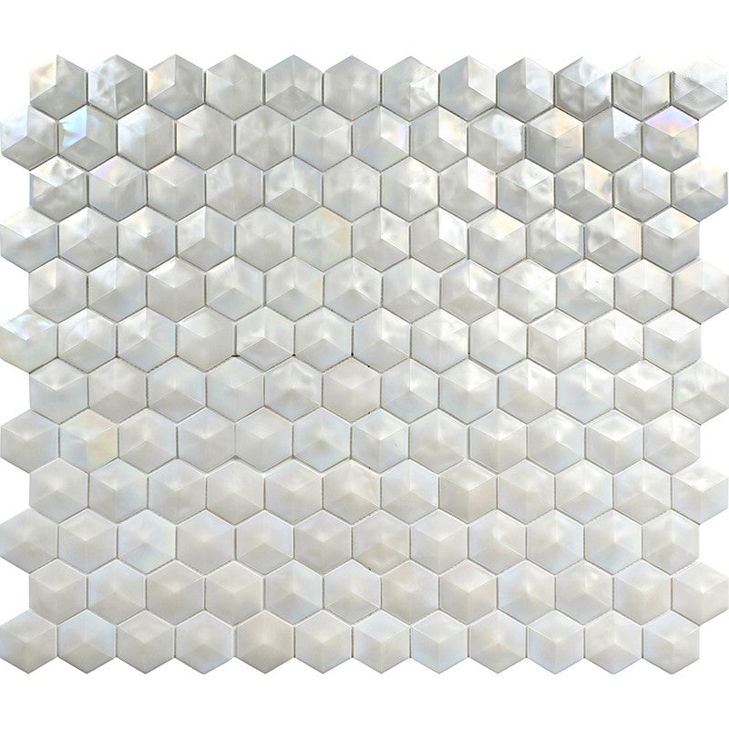 MiR Allure 11.9" x 10.3" Glossy Glass Hexagon Mosaic