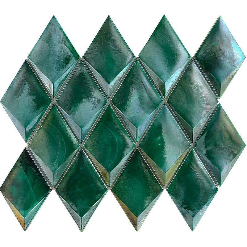 MiR Allure 9.8" x 12.3" Glossy Glass Diamond Mosaic