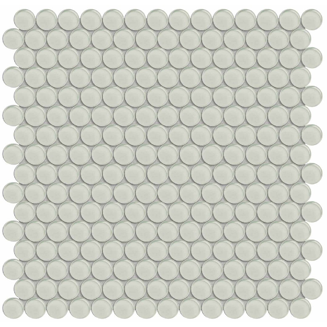 Crossville Elements Glass Posh 12" x 12" Gloss Glass Penny Round Mosaic