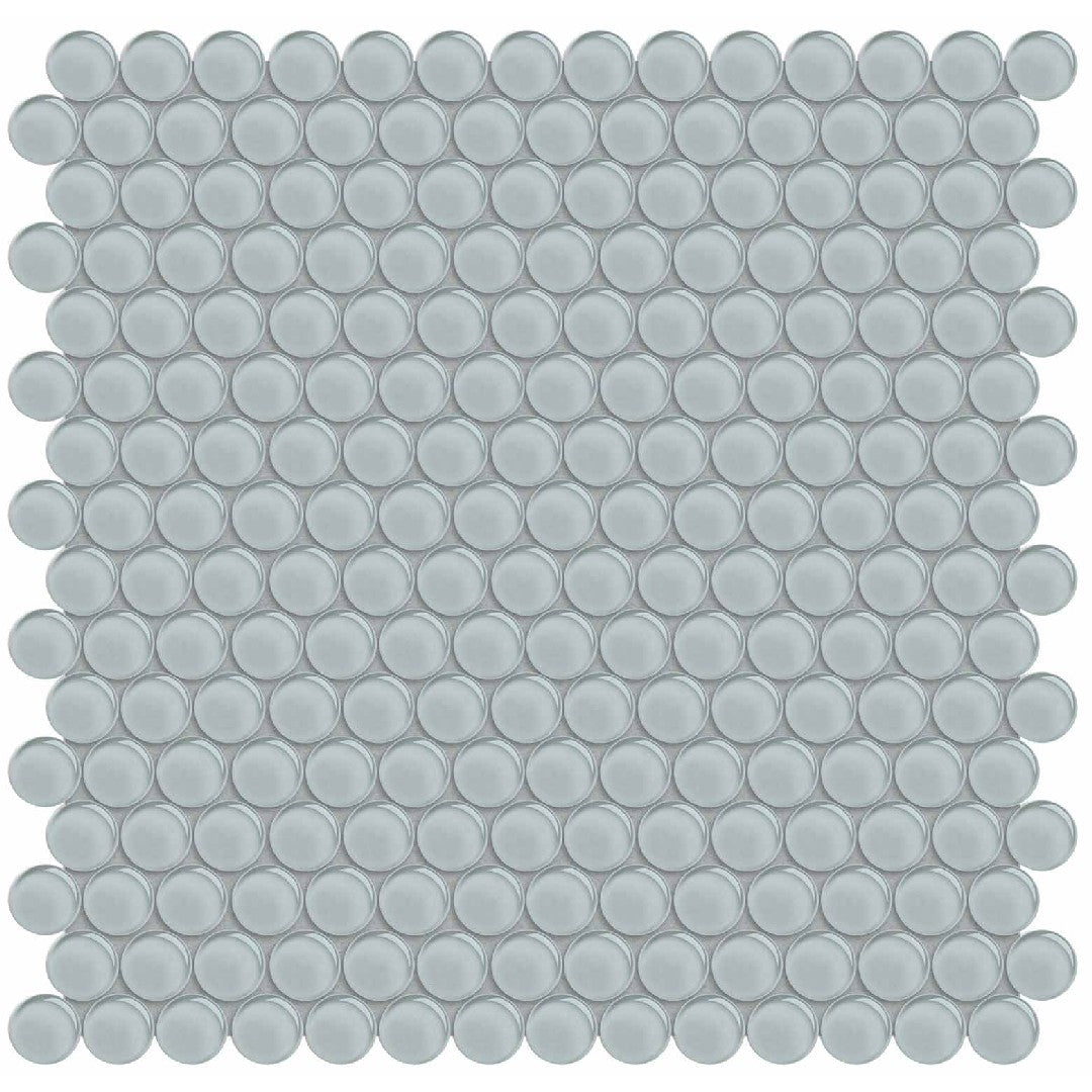 Crossville Elements Glass Posh 12" x 12" Gloss Glass Penny Round Mosaic
