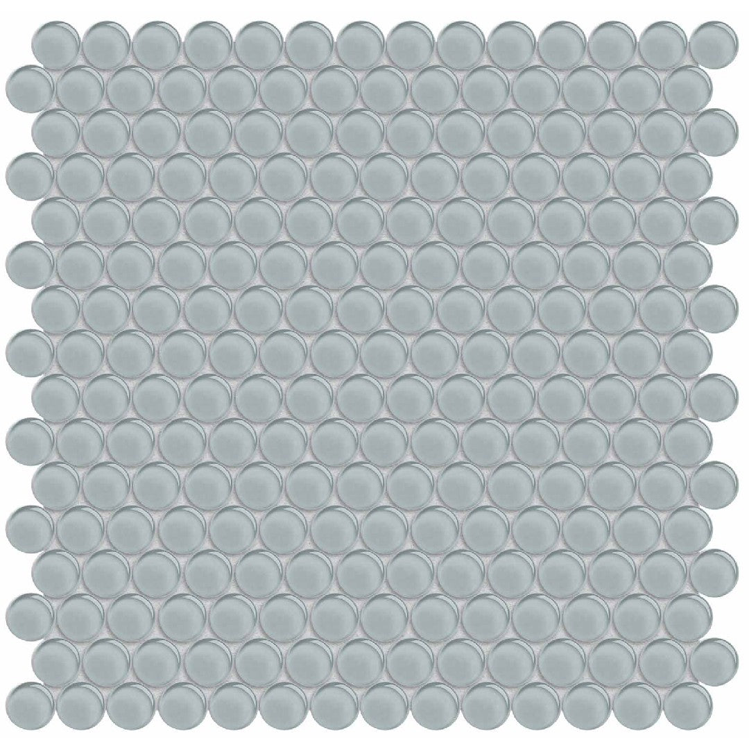 Crossville Elements Glass Posh 12" x 12" Gloss Glass Penny Round Mosaic