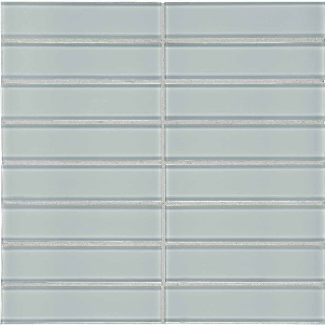 Crossville Elements Glass Posh 12" x 15" Gloss Glass 1.5x6" Straight Stacked Mosaic