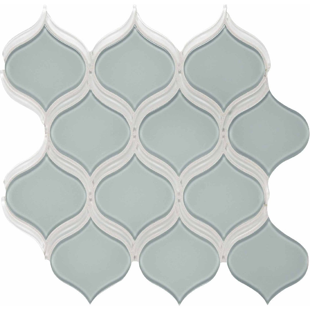 Crossville Elements Glass Posh 12" x 12" Gloss Glass Arabesque Mosaic