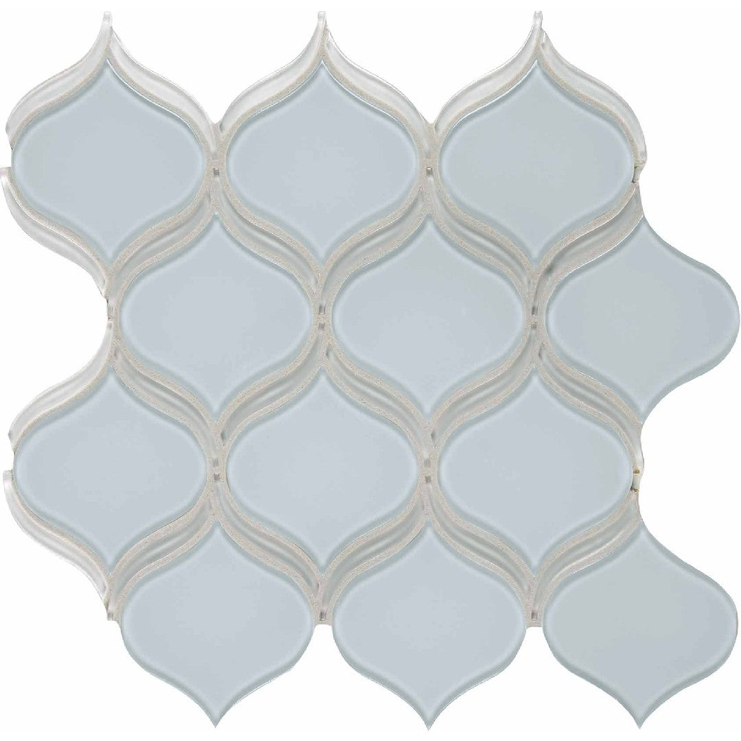Crossville Elements Glass Posh 12" x 12" Gloss Glass Arabesque Mosaic