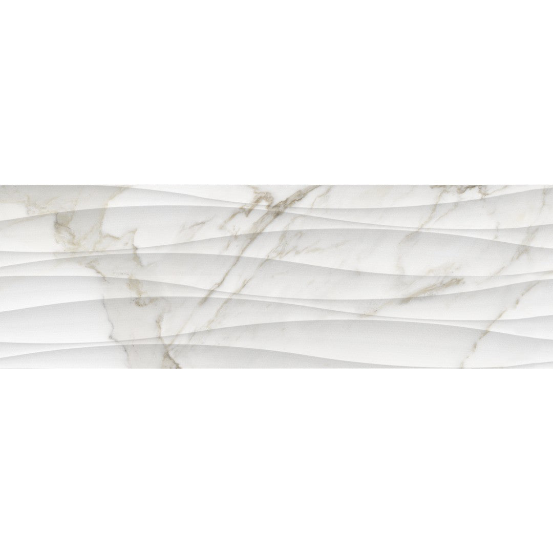 Crossville Raffino 12" x 36" Rectified Matte Curva Deco Ceramic Wall Tile