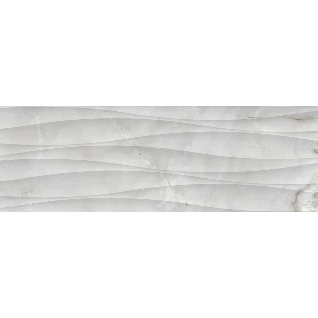 Crossville Studios Raffino 12" x 36" Rectified Matte Curva Deco Ceramic Wall Tile