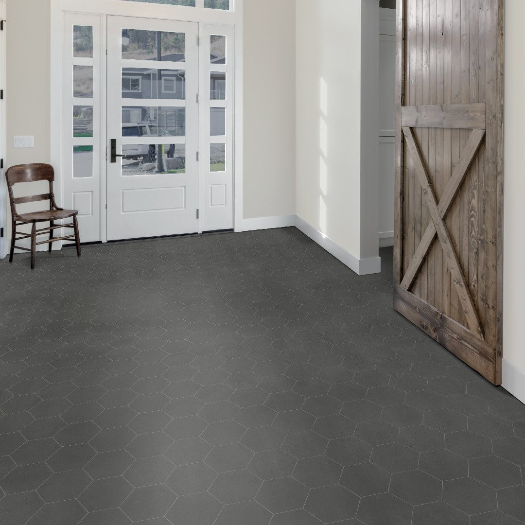 Crossville-Form-7-x-8-Matte-Porcelain-Hexagon-tile-Graphite