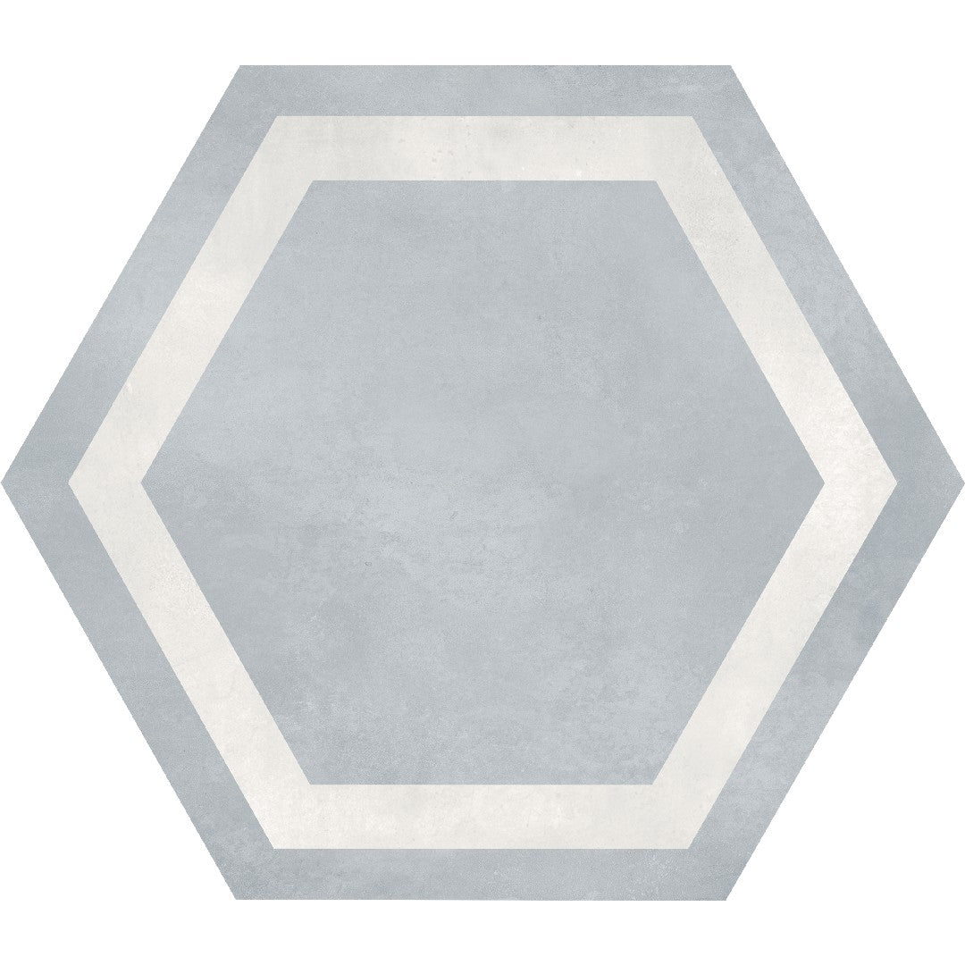 Crossville Form 7" x 8" Matte Porcelain Framed Hexagon Tile