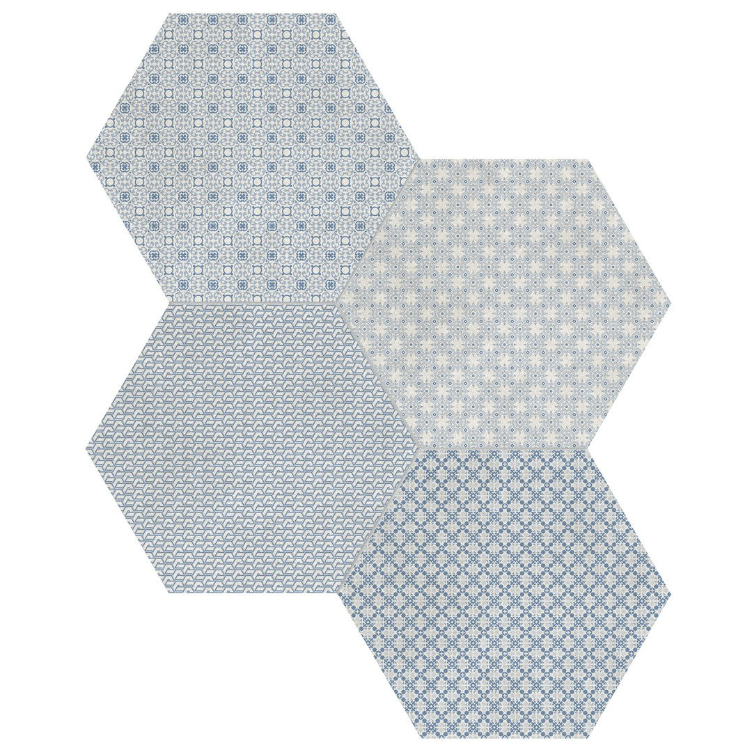 Crossville Studios Tapestri 8.5" x 10" Matte Hexagon Deco Porcelain Tile