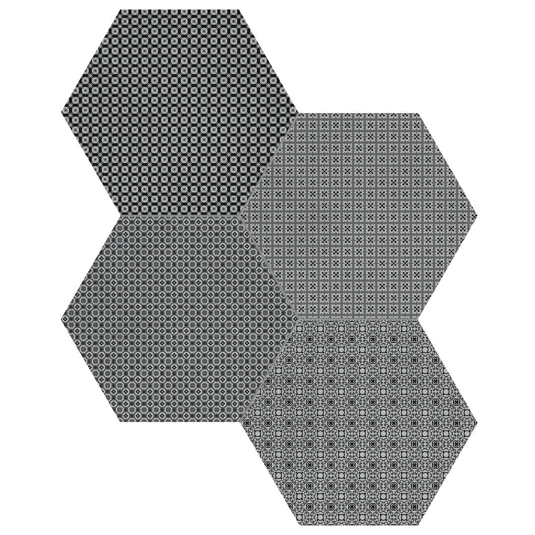 Crossville Studios Tapestri 8.5" x 10" Matte Hexagon Deco Porcelain Tile
