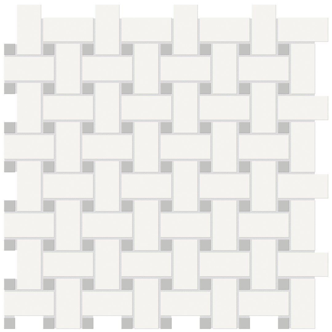 Crossville Soho Patterned 12" x 12" Matte Basketweave Porcelain Mosaic