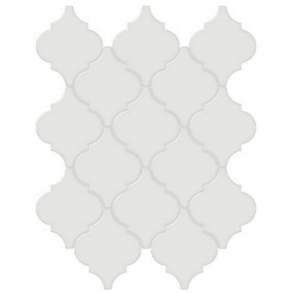 Crossville Studios Soho Glazed 11" x 13" Glossy Arabesque Porcelain Mosaic