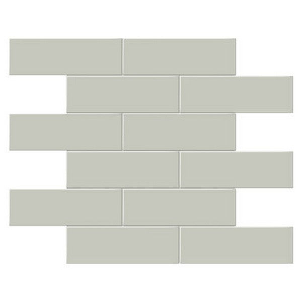 Crossville Studios Soho Glazed 11.65" x 11.73" Glossy 2x6" Brick Porcelain Mosaic