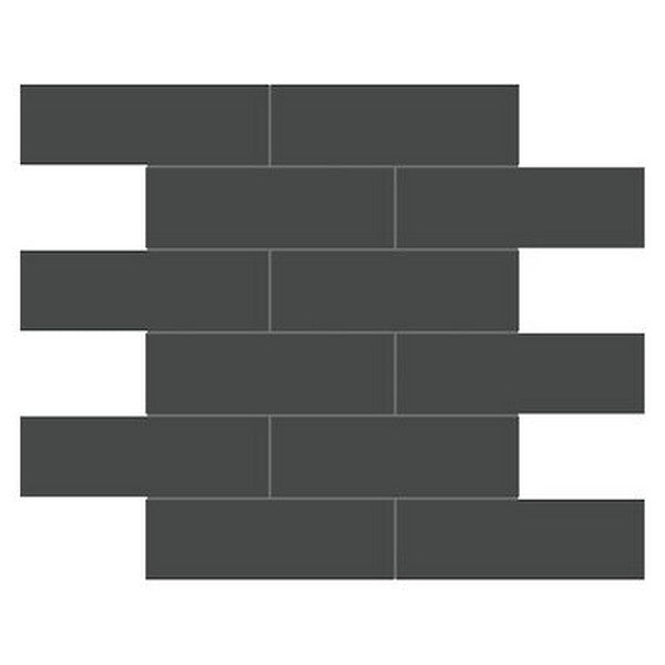 Crossville Studios Soho Glazed 11.65" x 11.73" Matte 2x6" Brick Porcelain Mosaic