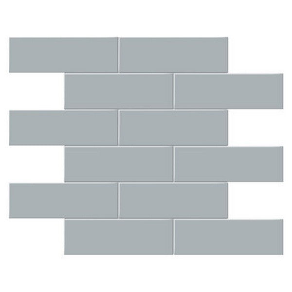 Crossville Studios Soho Glazed 11.65" x 11.73" Matte 2x6" Brick Porcelain Mosaic