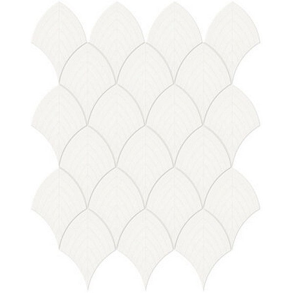 Crossville Studios Soho Glazed 11" x 13" Glossy Scallop Porcelain Mosaic