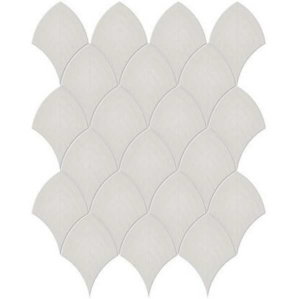 Crossville Studios Soho Glazed 11" x 13" Glossy Scallop Porcelain Mosaic