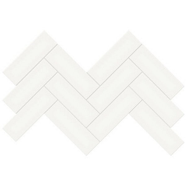 Crossville Studios Soho Glazed 8.2" x 16.6" Glossy 2x6" Herringbone Porcelain Mosaic