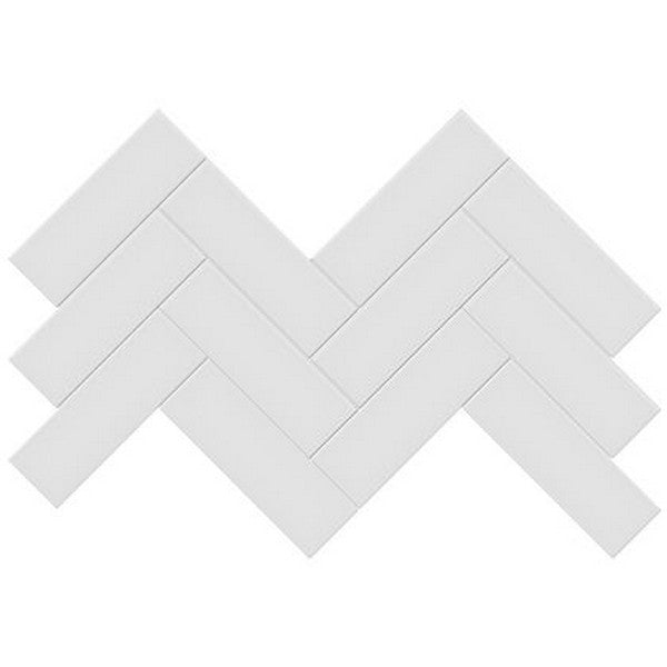 Crossville Studios Soho Glazed 8.2" x 16.6" Matte 2x6" Herringbone Porcelain Mosaic