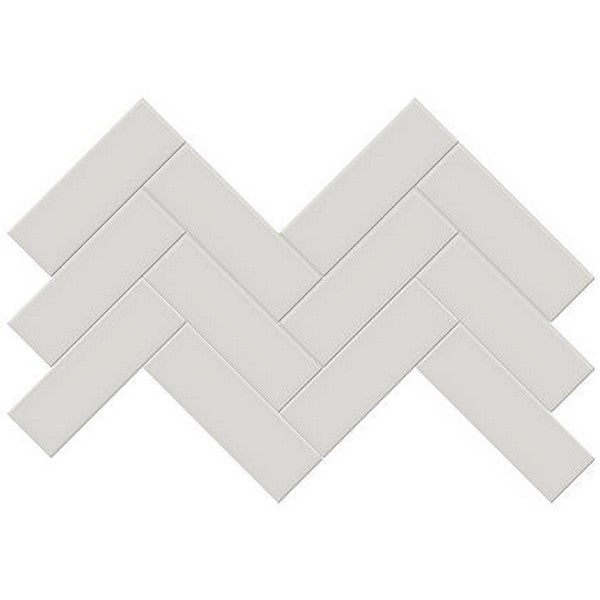 Crossville Studios Soho Glazed 8.2" x 16.6" Matte 2x6" Herringbone Porcelain Mosaic