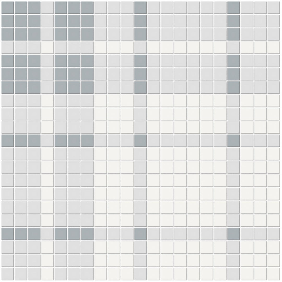 Crossville Soho Patterned 12" x 12" Matte Plaid Porcelain Mosaic