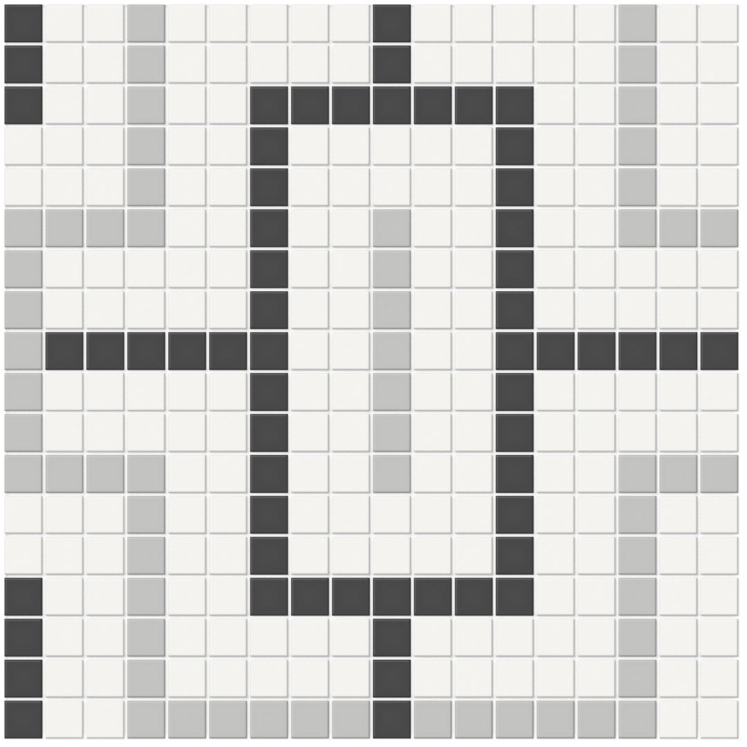 Crossville Soho Patterned 12" x 12" Matte Chain Porcelain Mosaic