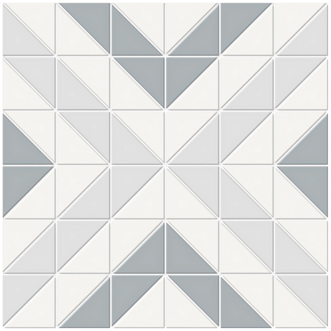 Crossville Studios Soho Patterned 10" x 10" Matte Cubic Porcelain Mosaic