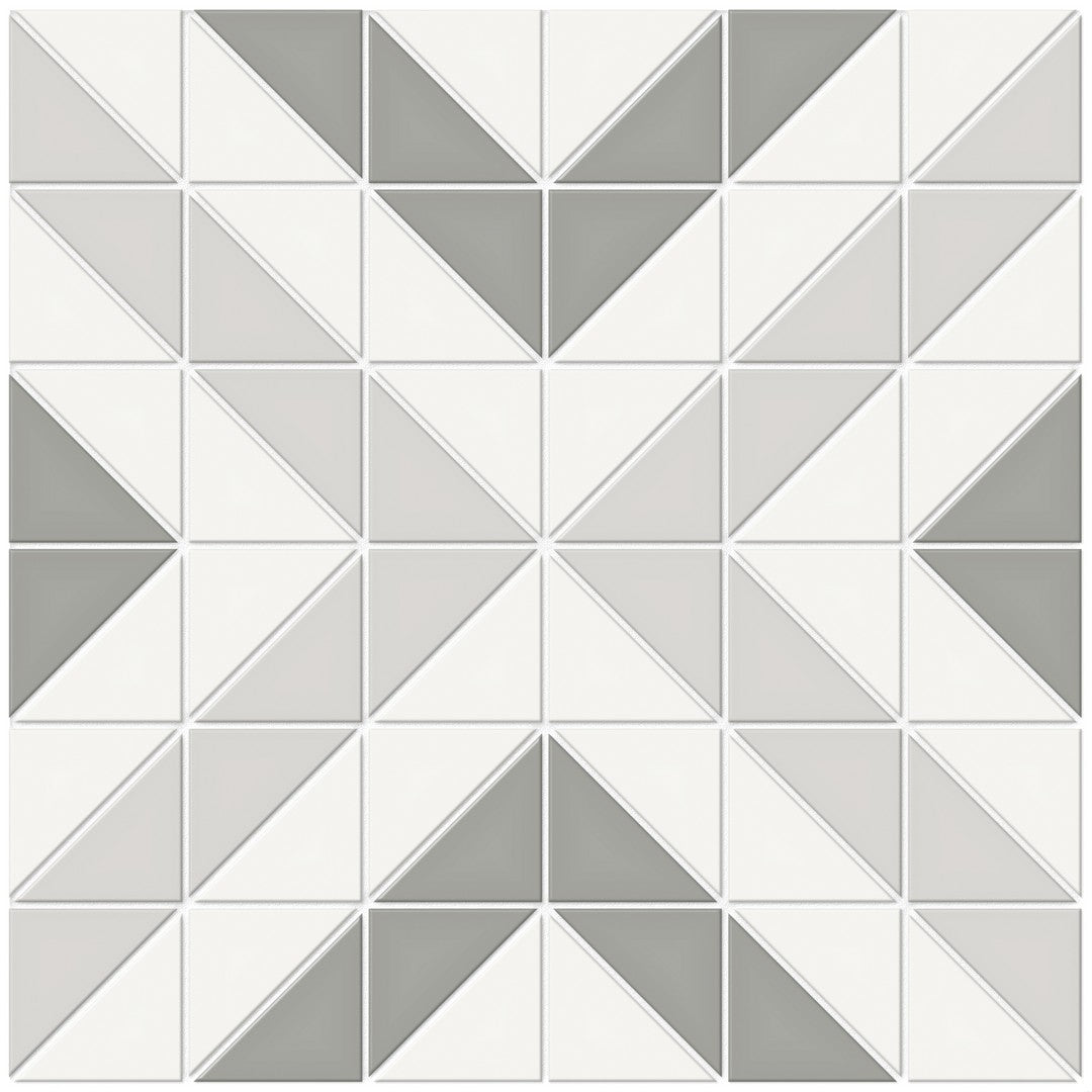 Crossville Studios Soho Patterned 10" x 10" Matte Cubic Porcelain Mosaic