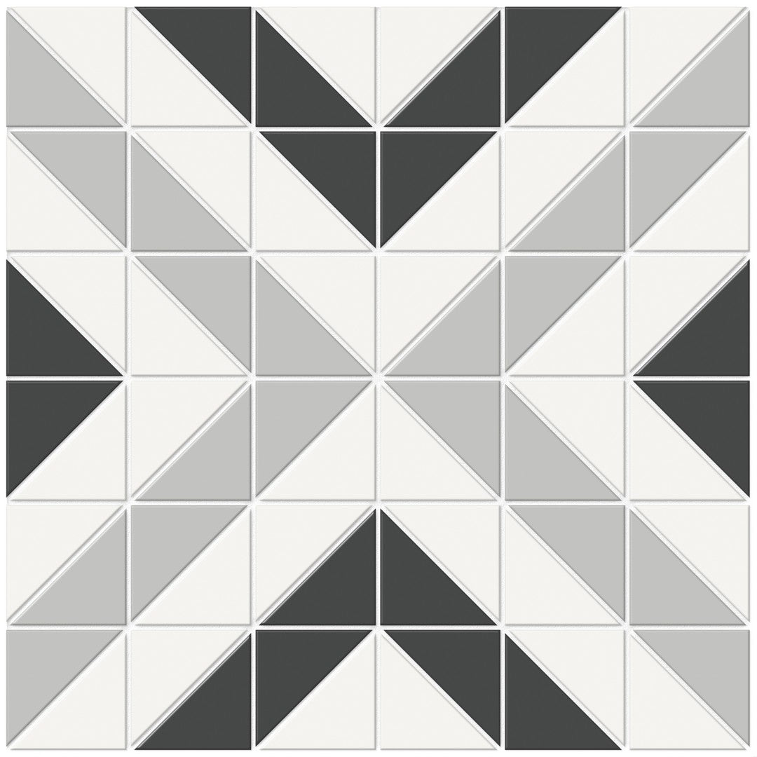 Crossville Studios Soho Patterned 10" x 10" Matte Cubic Porcelain Mosaic