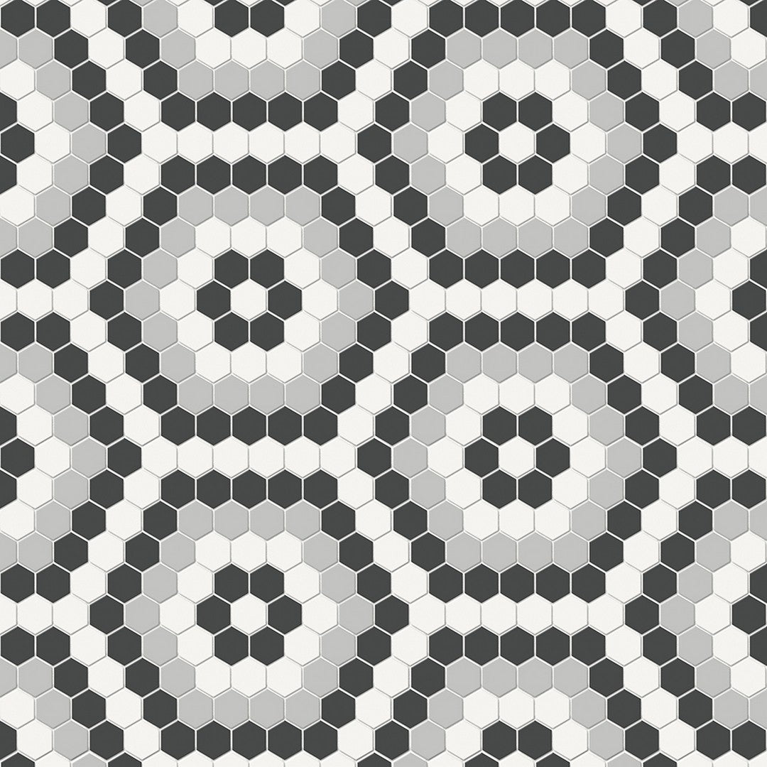 Crossville-Studios-Soho-Patterned-8-x-14-Matte-Hexagon-Porcelain-Mosaic-Midnight-Blend
