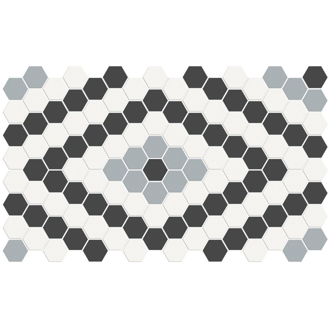 Crossville Soho Patterned 8" x 13" Matte Diamond Porcelain Mosaic