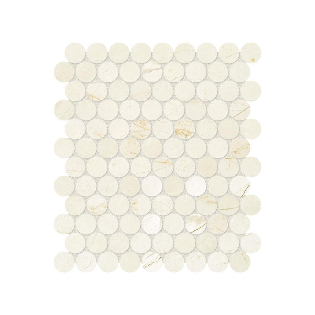 Anatolia Natural Stone 11" x 12" Honed Marble 1.25" Penny Round Mosaic