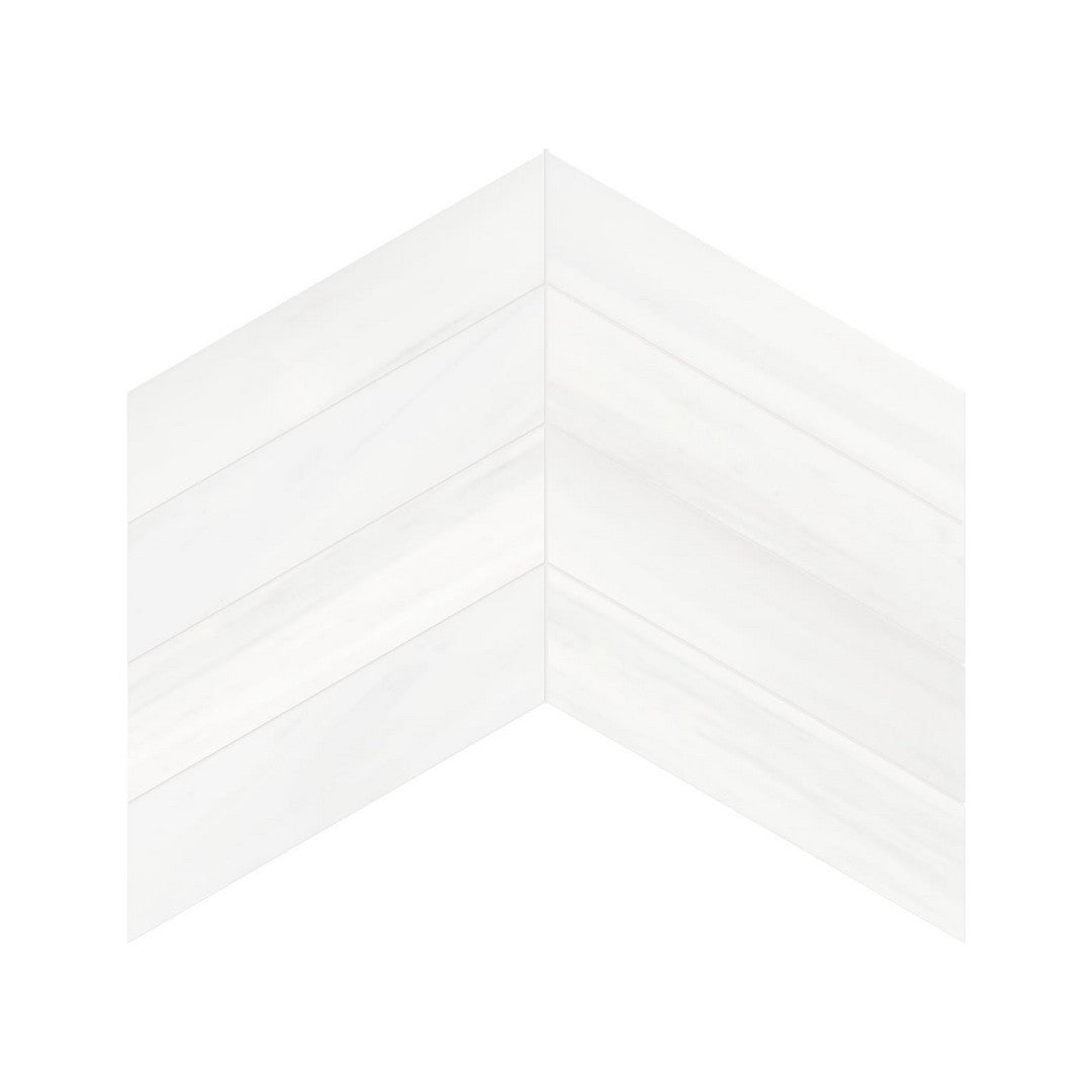 Anatolia Natural Stone 10" x 15" Honed Dolomite Chevron Mosaic