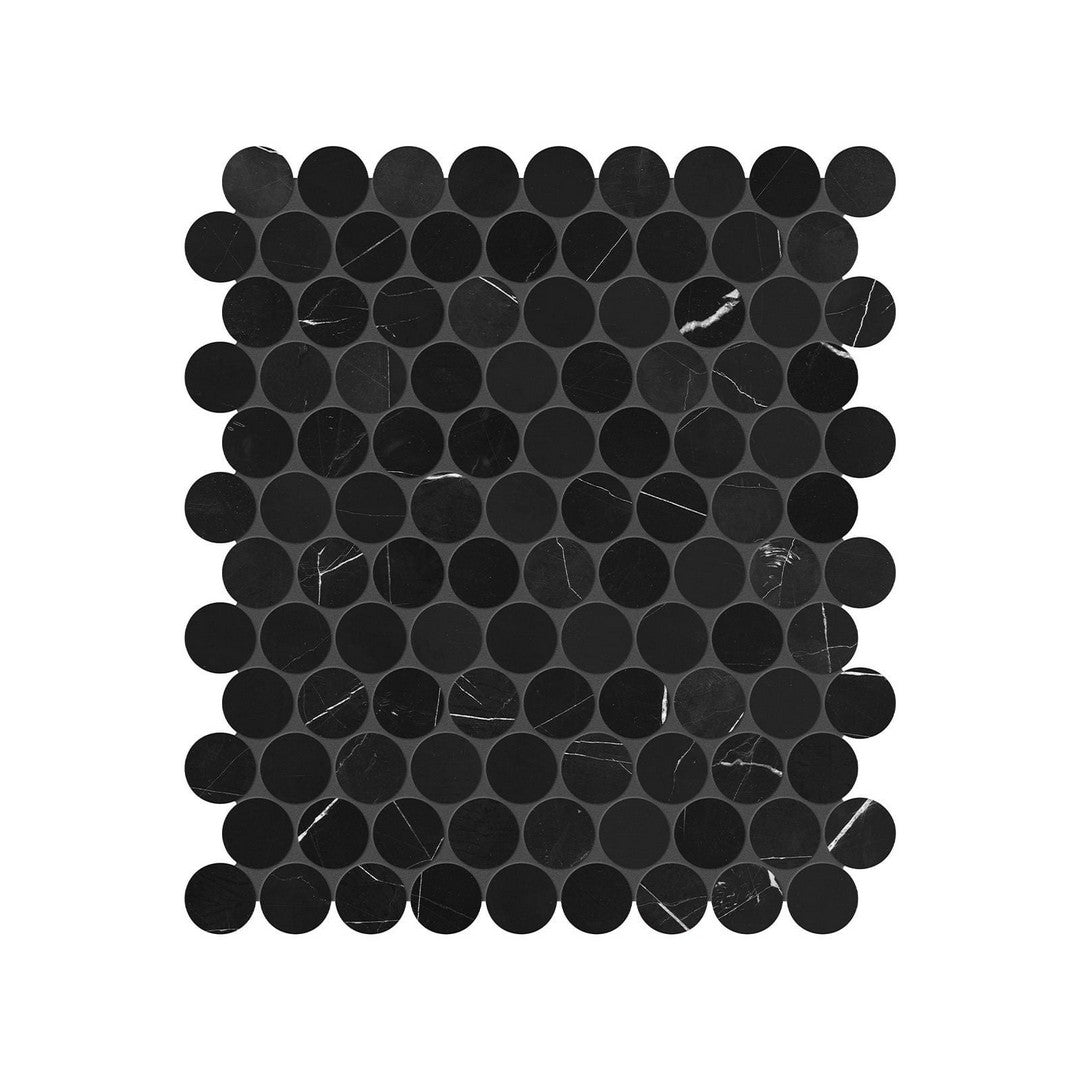 Anatolia Natural Stone 11" x 12" Polished Marble 1.25" Penny Round Mosaic