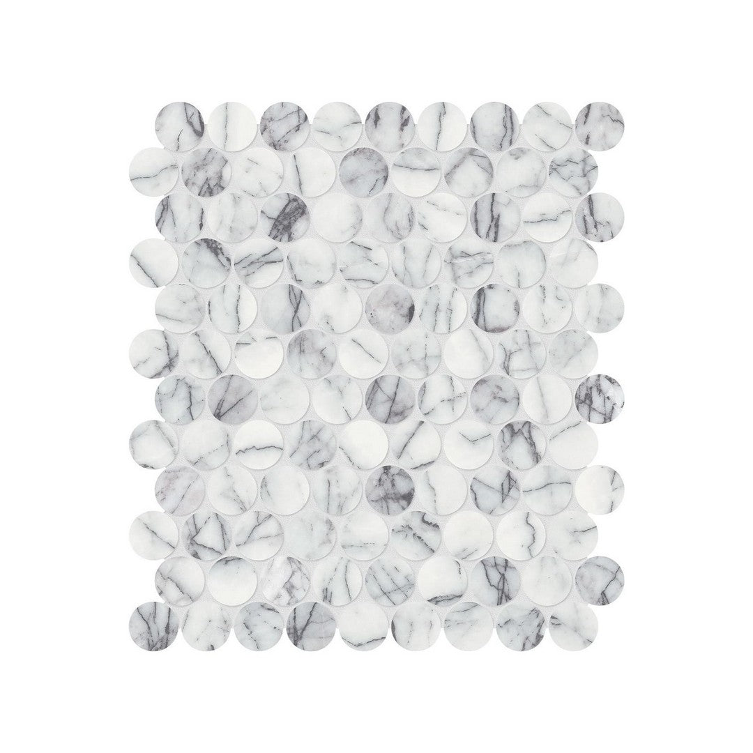 Anatolia Natural Stone 11" x 12" Honed Marble 1.25" Penny Round Mosaic