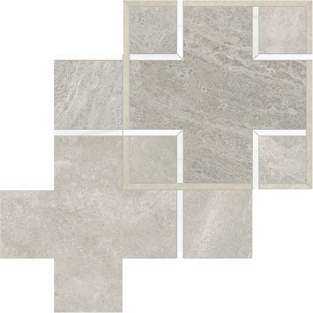 Anatolia Utopio Schema 11" x 11" Honed Marble Block Mosaic