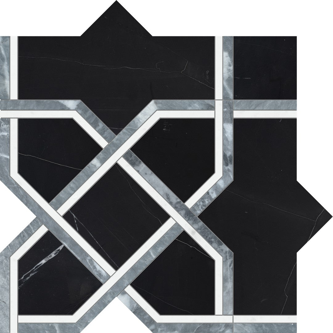 Anatolia Utopio Madina 10" x 10" Polished & Honed Marble Custom Mosaic