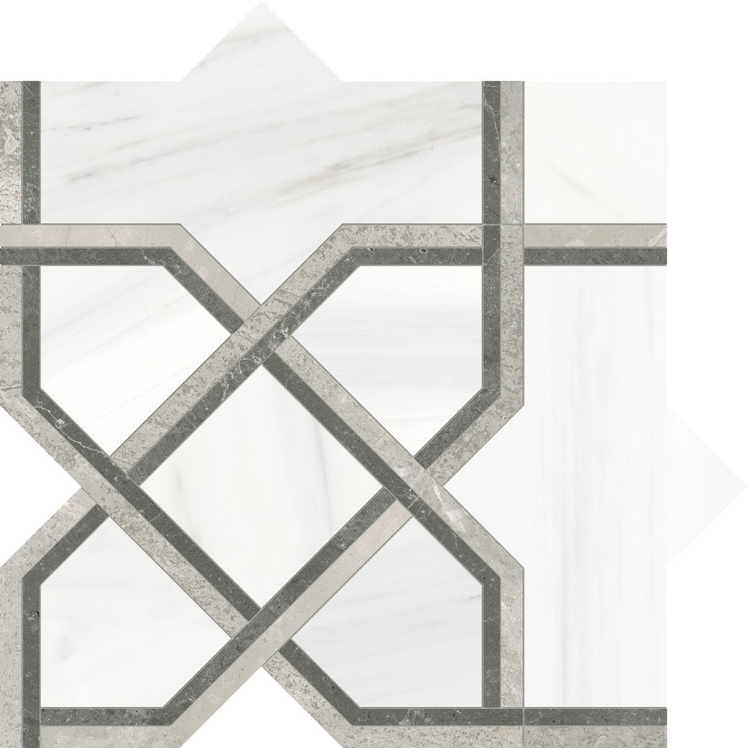 Anatolia Utopio Madina 10" x 10" Honed & Polished Marble Custom Mosaic