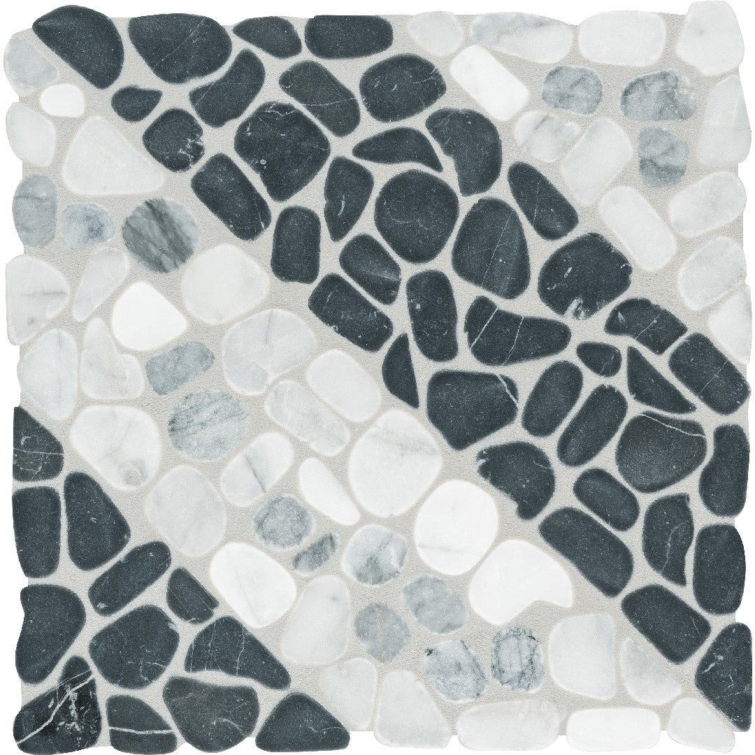 Crossville Cabana Pebble 12" x 12" Tumbled Natural Stone Axis Pebble Mosaic